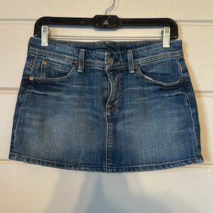 Y2K Citizens Of Humanity Denim Mini Skirt Size 27